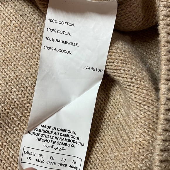 IN EVERY STORY… 100% Cotton Colourful Stripe Oversized Long Sleeve Sweater Sz 1X - Picture 8 of 9